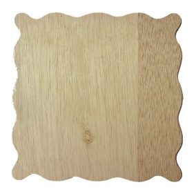 Wooden base - square, patterned shape, 21x21 cm