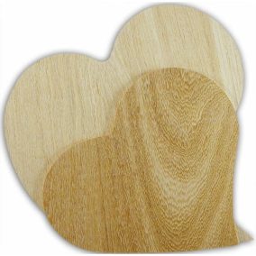   Wooden base - heart shape, curved - natural (for small sculptures)