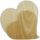 Wooden base - heart shape, curved - natural (for small sculptures)